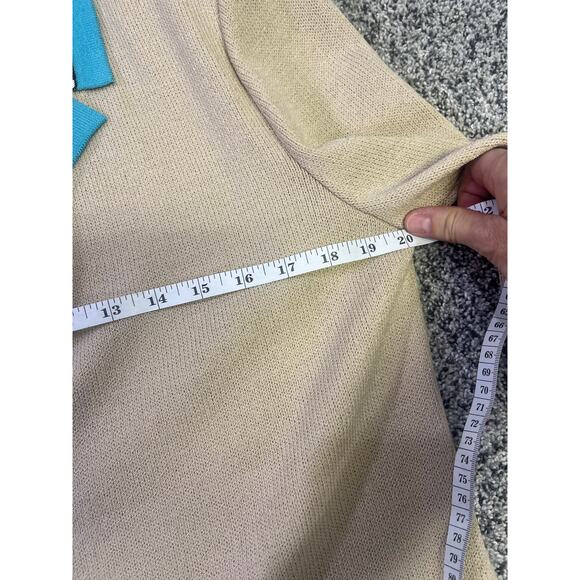VTG ST. John Collection Marie Gray USA Sz 12 1990s Skirt Suit Tan/Blue Old Money - Picture 6 of 14